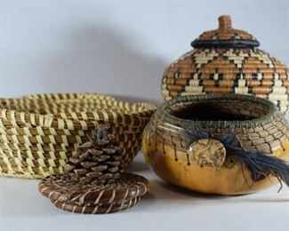 Traditional Zulu woven baskets 