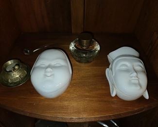 Asian Face Trinket Boxes