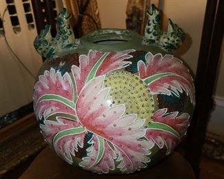 Antique Asian Painted Vase
