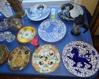 Assorted China, Plates, Crystal, Etc.