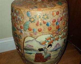 Asian Painted Footstool