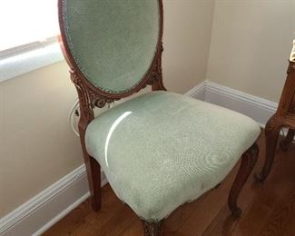 Antique Upholstered Accent Chair