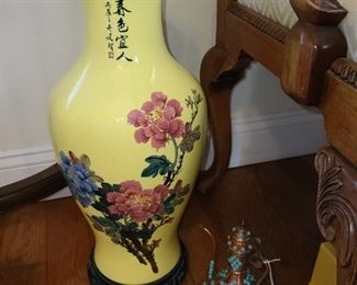 Large Asian Floor Vase