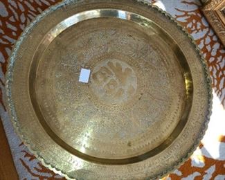 Round Asian Copper Top Table