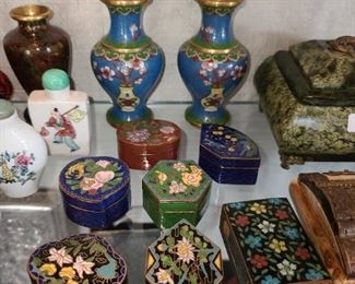 Cloisonne Trinket Boxes & Vases