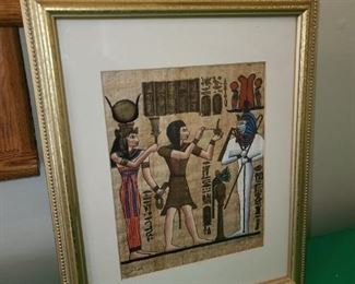Painted Papyrus Artwork