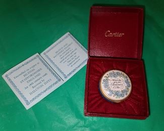 Cartier Enamel On Copper Trinket/Pill Boxes