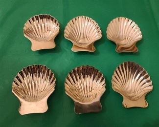 Tiffany & Co. Sterling Silver Shell Shaped Nut Dishes