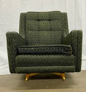 Vintage Mastercraft Upholstered Rocking Lounge Chair 
