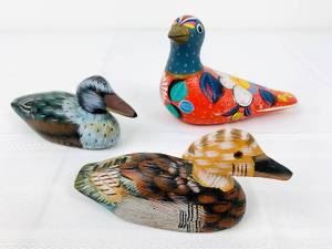 Vintage hand painted ducks