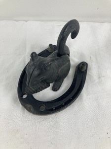 Vintage Cast Iron Squirrel nut cracker & horseshoe