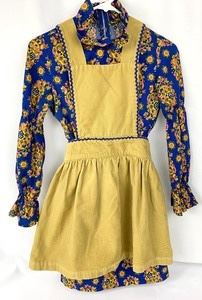1960's girls paisley dress w/ apron