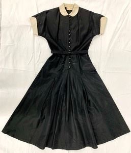 1950's A-Line Black Dress