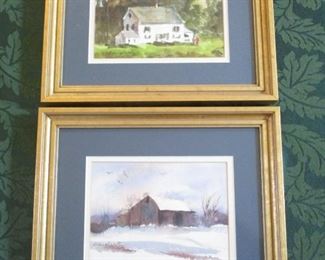 TWO WATERCOLOR PAINTINGS