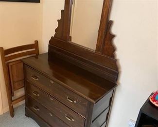 Antique Dresser with Mirror
Beautiful condition.
Hardware is not original.
Must be able to move and load yourself