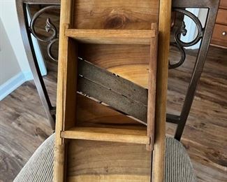 Antique Wood Cabbage Shredder 