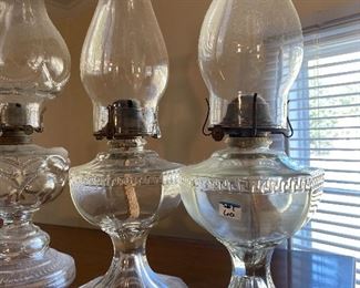 Pair matching oil lamps