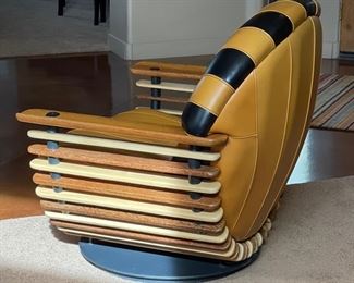 2pc Pacific Green Luxor Swivel Lounge Chairs PAIR	36x38x35in	HxWxD
