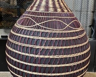 Weave/Ceramic Decor Vase	18.5x10in diameter	
