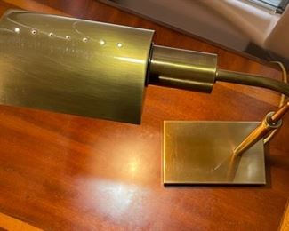 Restoration Hardware Antiqued Brass Adjustable Task Lamp	18x5x17in	HxWxD

