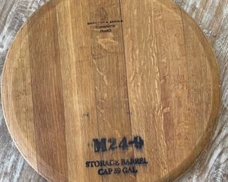 Wine Barrel Lazy Susan Dargaud & Jaegle Reclaimed Wood	2in H x 22in Diameter	
