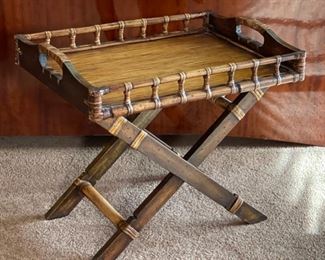Bamboo Butlers Tray with/ Stand	17x21x24in	HxWxD

