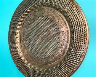 Faux Brass (patinated Metal) Decor Wall Disc	23.25in Diameter	
