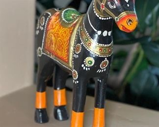Hand Painted Wood Horse	12x3x12in	HxWxD
