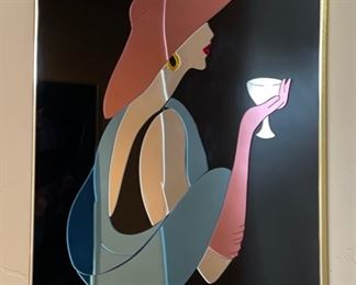 Cocktail Lady Acrylic Mirror Art #1	36x30in	
