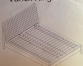 Crate & Barrel Varick King Bed w/ Serta iComfort HYBRID Mattress	45 x 81 x 90	
