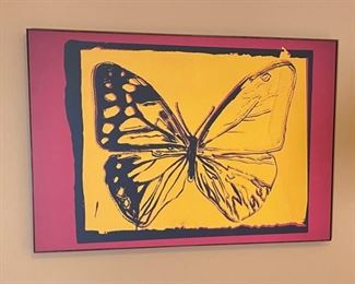 LG Print Andy Warhol Vanishing Butterfly Framed art McGaw Graphics	33 x 49	
