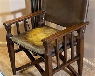 Leather & Wood Directors Chair	36 x 26 x 24	HxWxD
