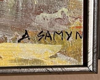 Dominique A Samyn Buddy Horse Textured/Embellished  Print	Frame: 25 x 20 x 3	HxWxD

