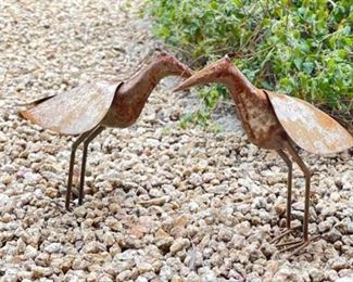 2pc Rustic Metal Birds PAIR	10 inches high	
