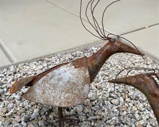 2pc Rustic Metal Birds PAIR	10 inches high	
