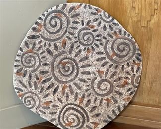 Ceramic Artist Made Wall Decor bowl	22 inches diameter	
