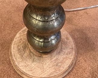 2pc Pottery Barn Hammered Clad Stacked Ball Floor Lamps PAIR	11x58	
