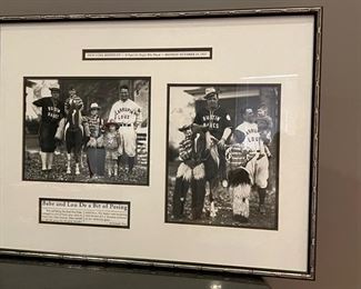 Babe Ruth & Lou Gehrig 1927 Posing Pictures Framed Matted photos	23x17	
