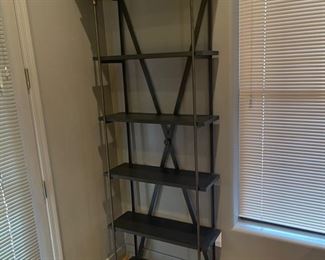 Pottery Barn Tall Bookshelf Heavy duty metal & wood	29.5 wide x 12 inches deep 84 inches tall	
