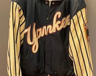 New York Yankees World Series Champions Leather Jacket Jeff Hamilton Large 1996	Size Large	
