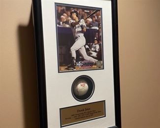 Derek Jeter 2000 championship most valuable player framed ball and picture shadowbox PSC	24 x 15	
