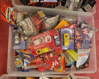 Cars in totes