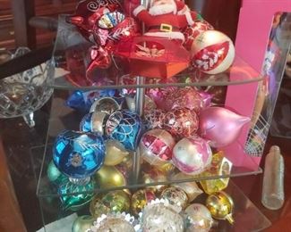 Vintage Christmas Ornaments, not too many.