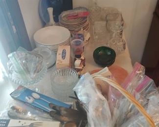 flatware, and miscellaneous dining room kitsch