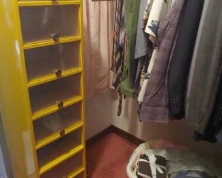 Shoe storage, ties, and clothes