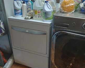 cleaning supplies and dryer
