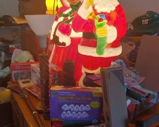 Blow molds, Santa, Mrs. Clause, & Candles