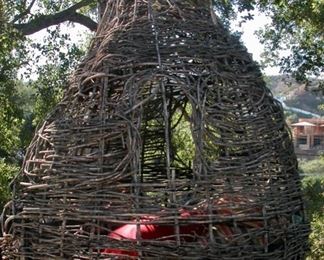 Landscape Artist Brook Bannister Tree Hanging Bird's Nest Sculpture