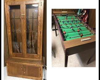 Gun Cabinet, Foosball table 