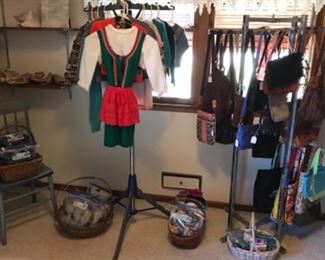Purses, shoes, vintage kid clothing, real wool sweaters